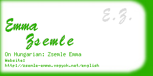 emma zsemle business card